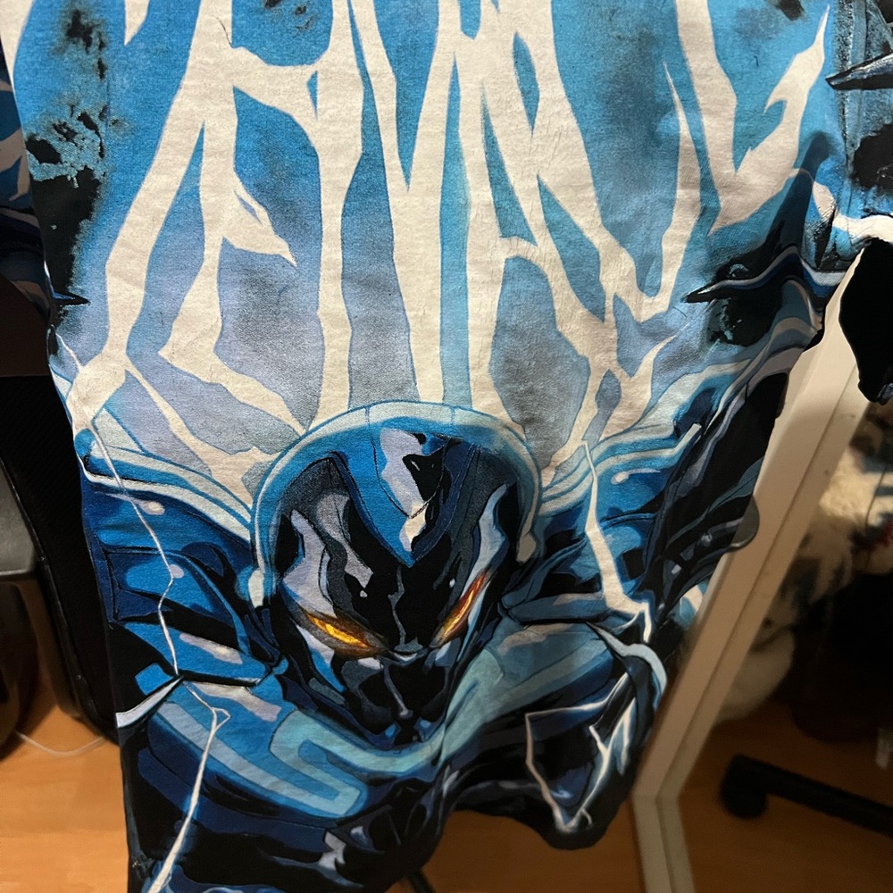 Menace blue beetle shirt